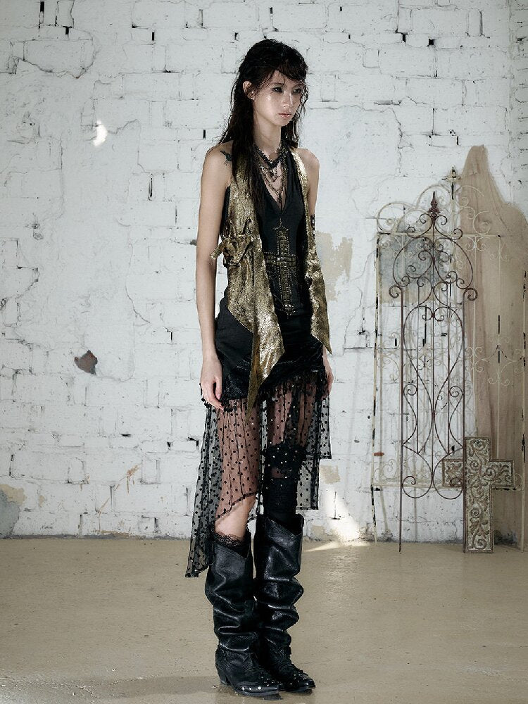 Vintage Punk Two-Piece Long Tank Top【s0000017243】