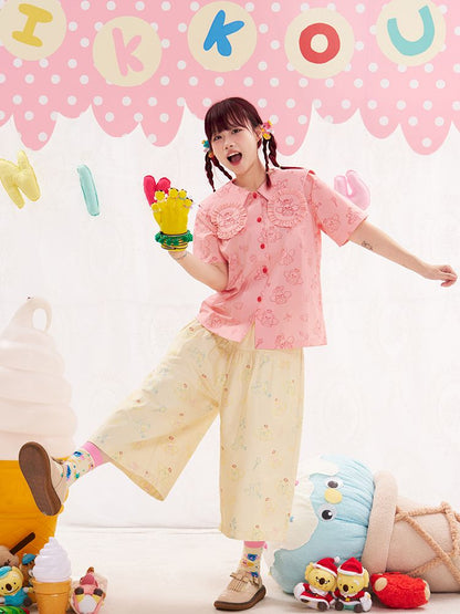 Animal Angel Bunny Collar Pink Shirt【s0000013190】