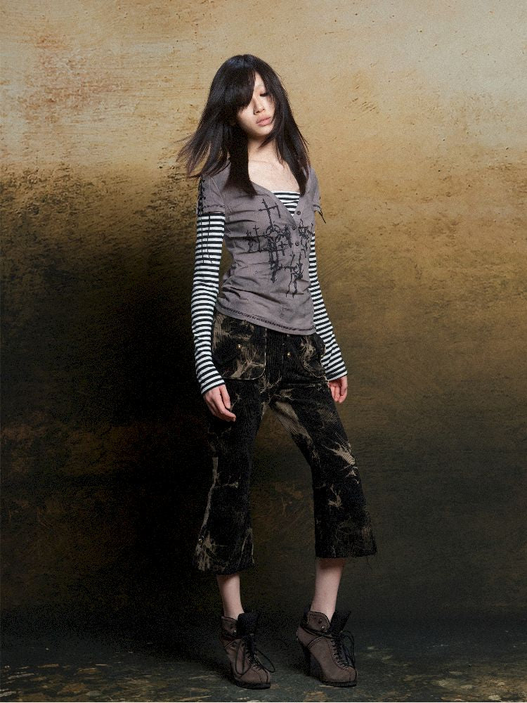 Tie-Dye Micro Low Waist Pants【s0000011817】