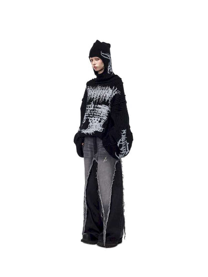 Structure Patchwork Hooded Sweater【s0000015120】