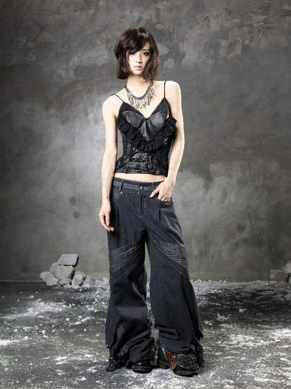 Loose Wide-Leg Jeans【s0000015958】