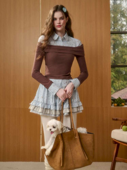 Tundra Patchwork Top Lace Skirt【s0000014881】