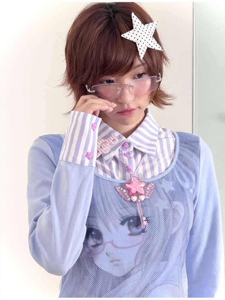 Dreamcore Star Wings Magic Wand Necklace【s0000014700】