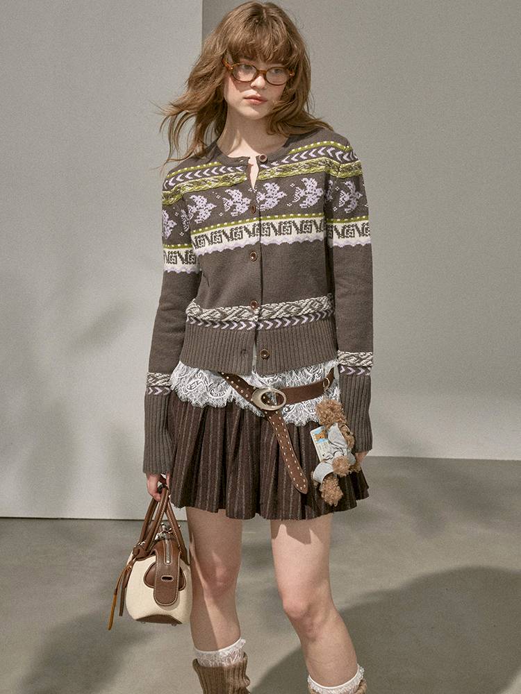 Button-Up Knit Cardigan Jacket【s0000014393】