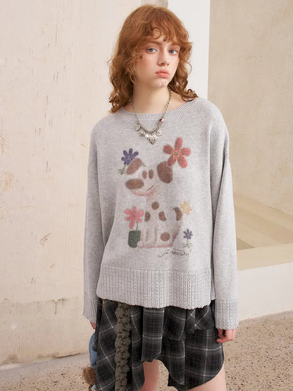 Openwork Oversized Pullover Knit Sweater【s0000014086】