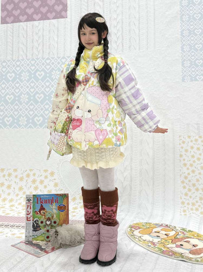 Cute Bear Print Padded Jacket【s0000015034】