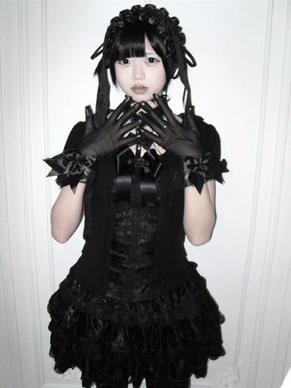 Black Lace Top And Skirt Set【s0000016391】