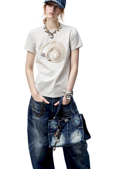 Printed Loose Short Sleeve T-Shirt【s0000012402】