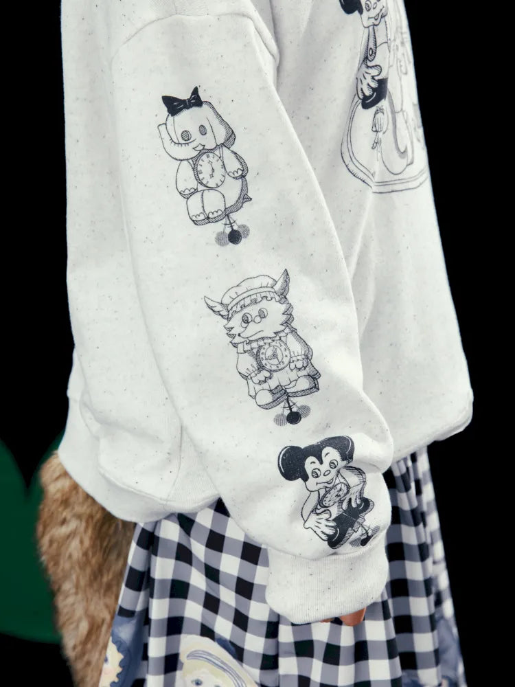 Speckled Casual Print Hoodie【s0000014157】