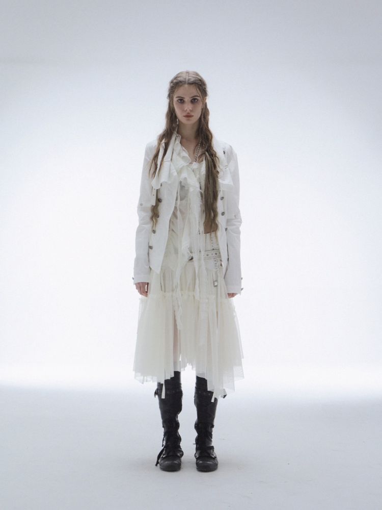 Original Textured Sheer Chiffon Blouse【s0000013908】