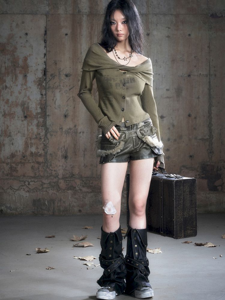 Drilling Long Sleeve Knit Sweater【s0000013888】