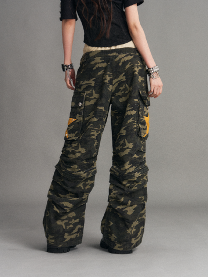 Double Waist Camouflage Wide Leg Pants【s0000017773】