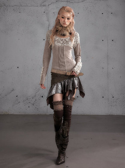 Lace Embroidered Knit Sweater【s0000019159】