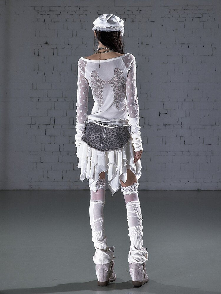 Baroque Wings Embroidered Slim Shirt【s0000015939】
