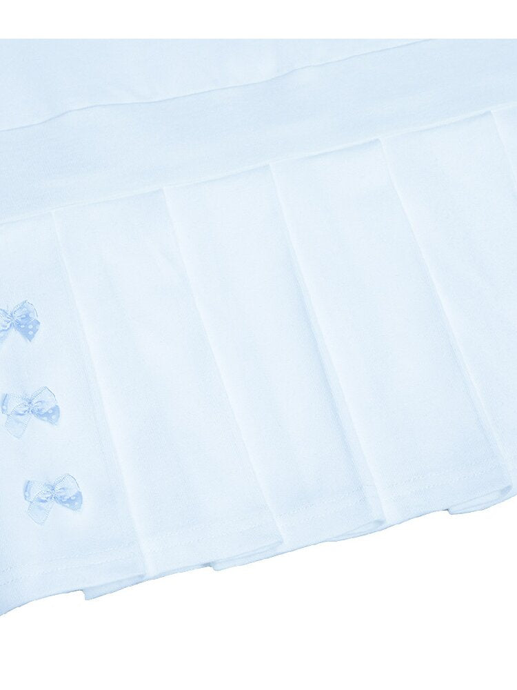 Blue White Pixel Pleated Dress【s0000016546】