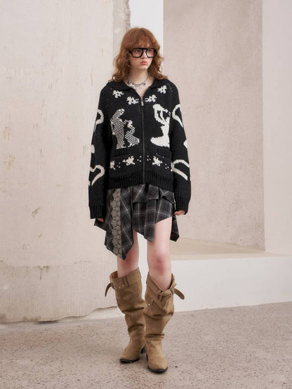 Fair Isle Autumn Knit Cardigan Jacket【s0000014388】