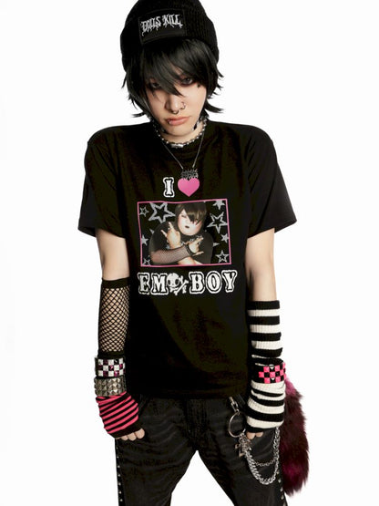 Slim shoulder hundred short T-shirt【s0000013598】