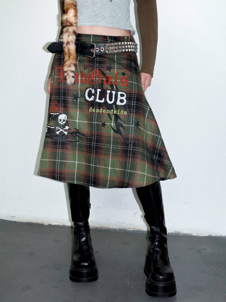 Vintage layered butt curtain skirt【s0000014378】