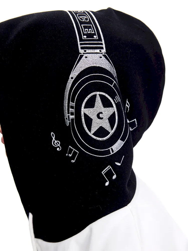 Headphones Embroidered Hoodie Jacket【s0000014098】