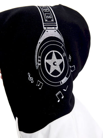 Headphones Embroidered Hoodie Jacket【s0000014098】