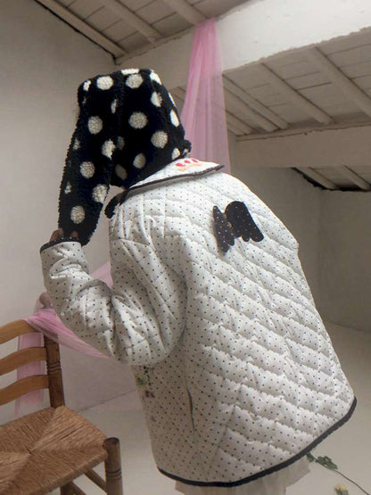 Notebook-Style Printed Cat Cotton Coat【s0000014527】