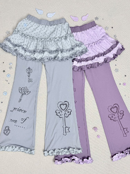 Quirky Girl Fake Two Pieces Cake Skirt Pants【s0000017472】