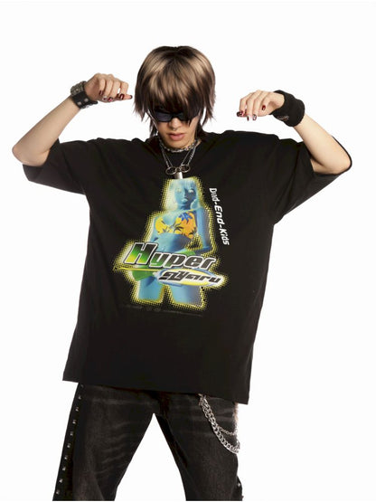 Hip-hop trend loose hundred T-shirt【s0000013602】