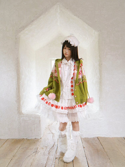 Strawberry Matcha Fair Isle Cardigan【s0000018535】