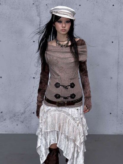 Wasteland Vintage Patchwork Knit Top【s0000014933】