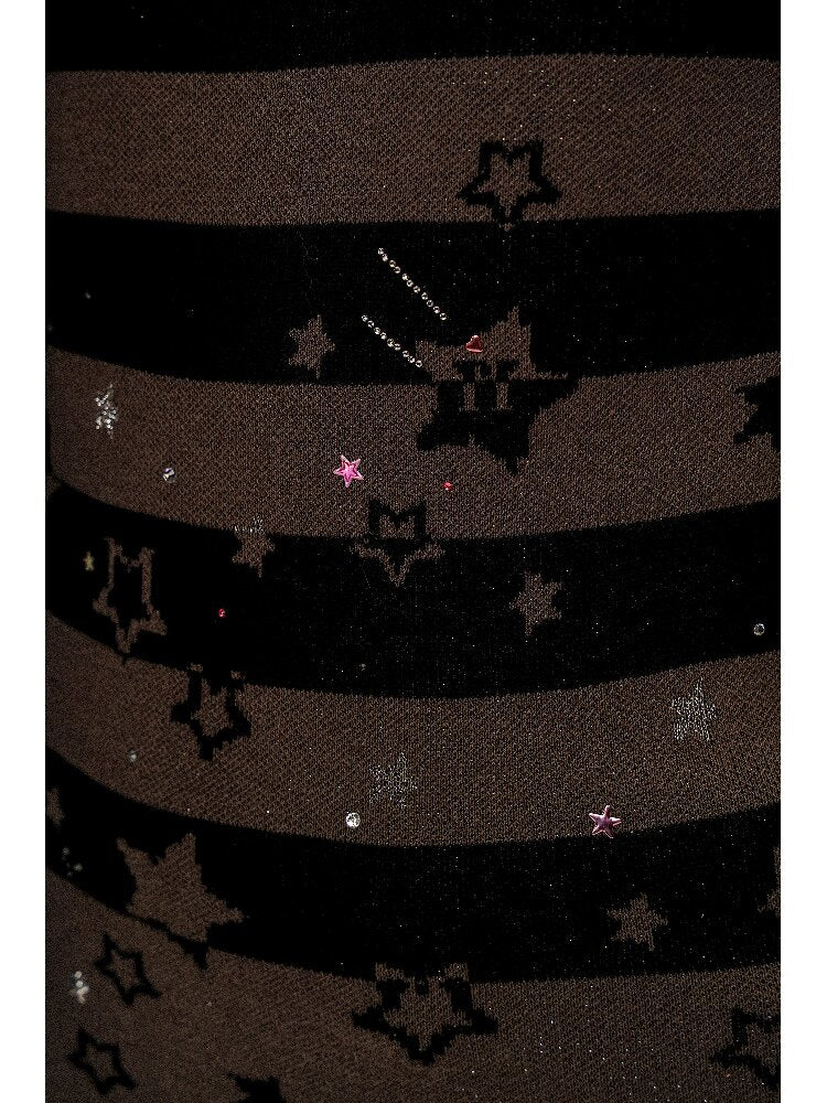 Irregular Star Stripe Diamond Top【s0000016117】