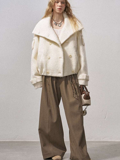 Furry Double Breasted Fur Jacket【s0000015228】
