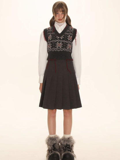 Snowflakev-Neck 니트 언더 셔츠 [S0000006009]