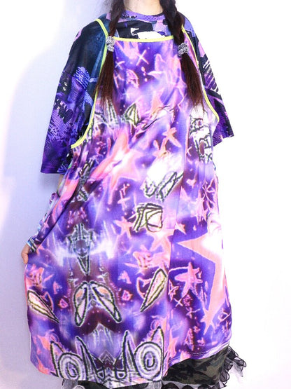 Y2K Graffiti Layered Slip Dress【s0000017708】