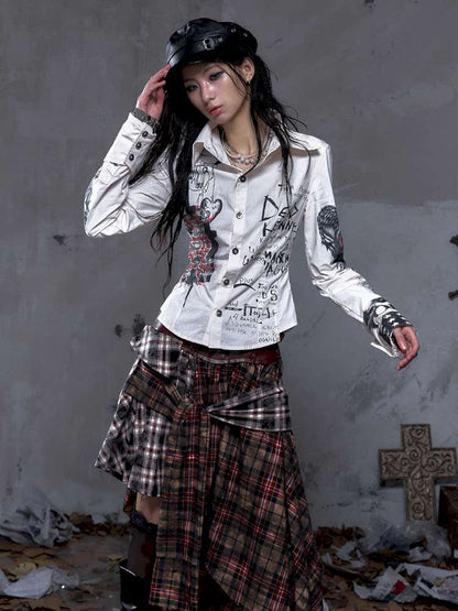 Slim-Fit Long-Sleeve Shirt Top【s0000014471】