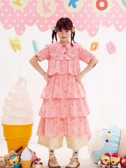 Animal Angel Pink Cake Halter Dress【s0000013192】