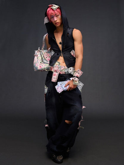 Printed Aro Pants Money Print T【s0000017032】