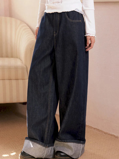 Washed Wide-Leg Long Denim Pants【s0000013991】