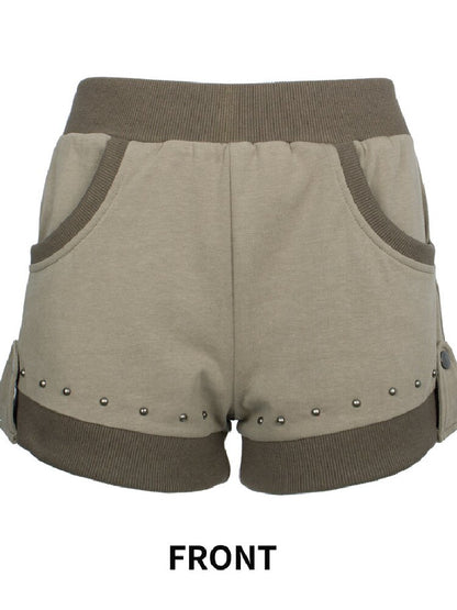 Star Chain Rivet Hooded Shorts Set【s0000018050】