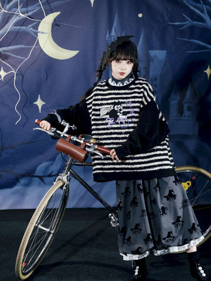 Striped Plush Colorblock Sweatshirt【s0000011560】