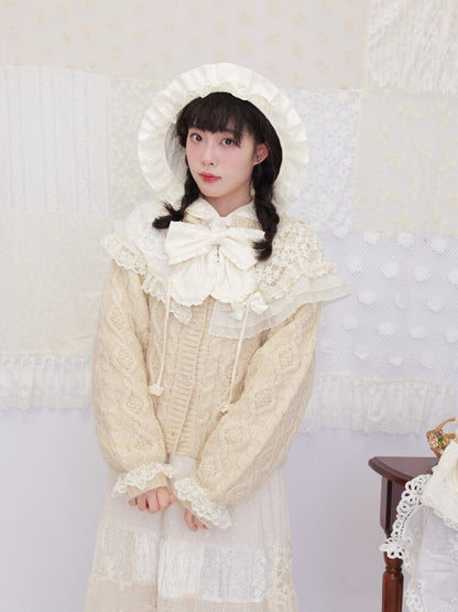 Handmade Lace Twist Knit Sweater【s0000016502】