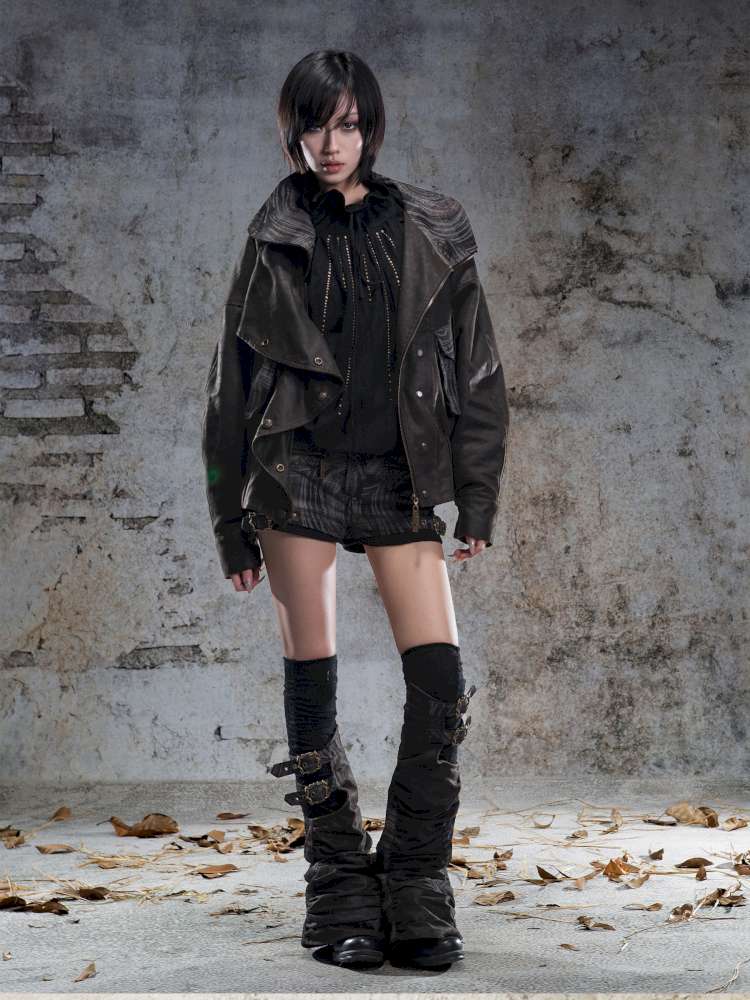 Oversized Fleece-Lined Flight Jacket【s0000014483】