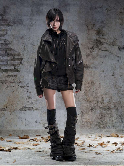 Oversized Fleece-Lined Flight Jacket【s0000014483】