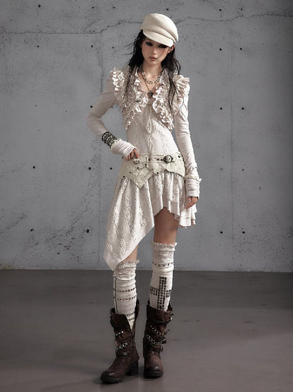 Lace Rhinestone Knit Leg Covers【s0000019164】
