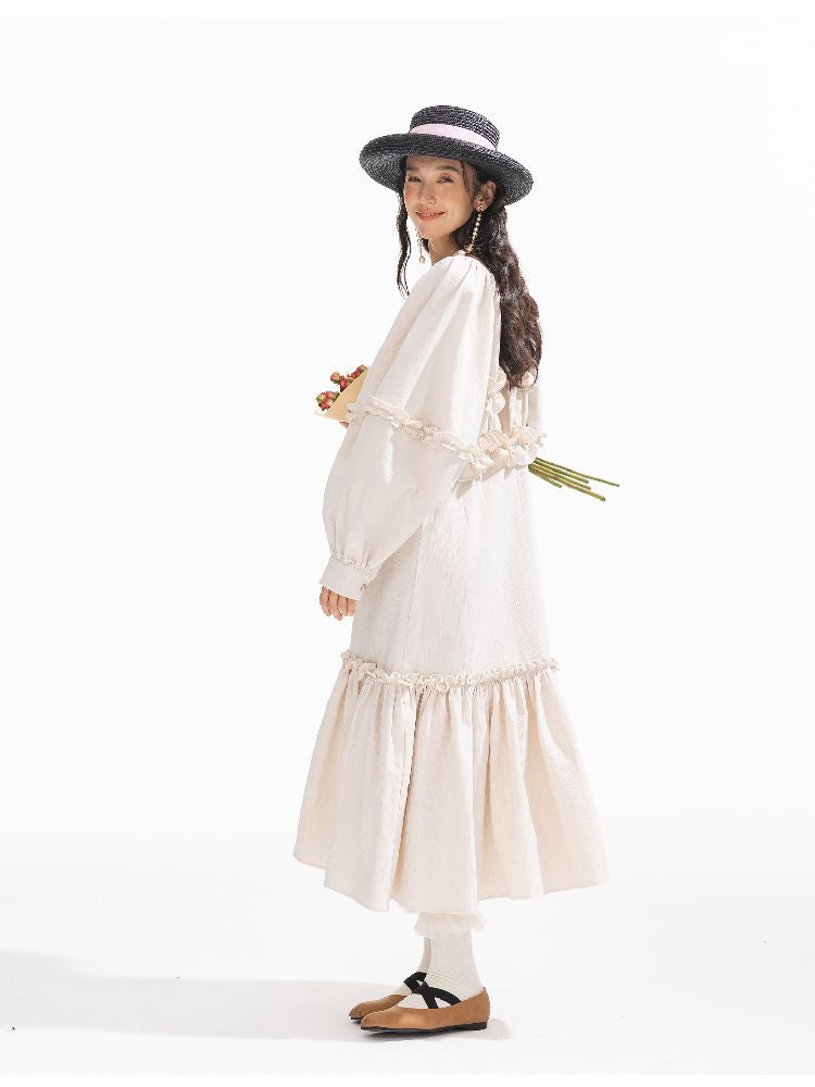 큰 소매 느슨한 밑단 드레스 [S0000011316]