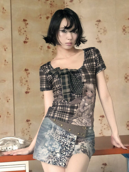 Vintage Leopard Floral Skirt【s0000018089】