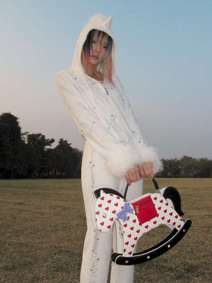 Horse Rolling Trojan Tote Bag【s0000015381】