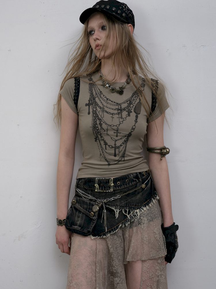 Two Wear Short Sleeve T-Shirt【s0000012619】