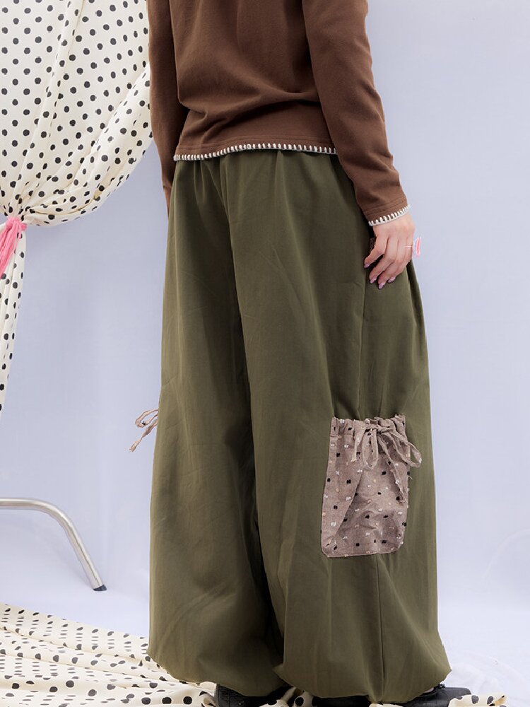 Patchwork Bud Green Cargo Pants【s0000015850】