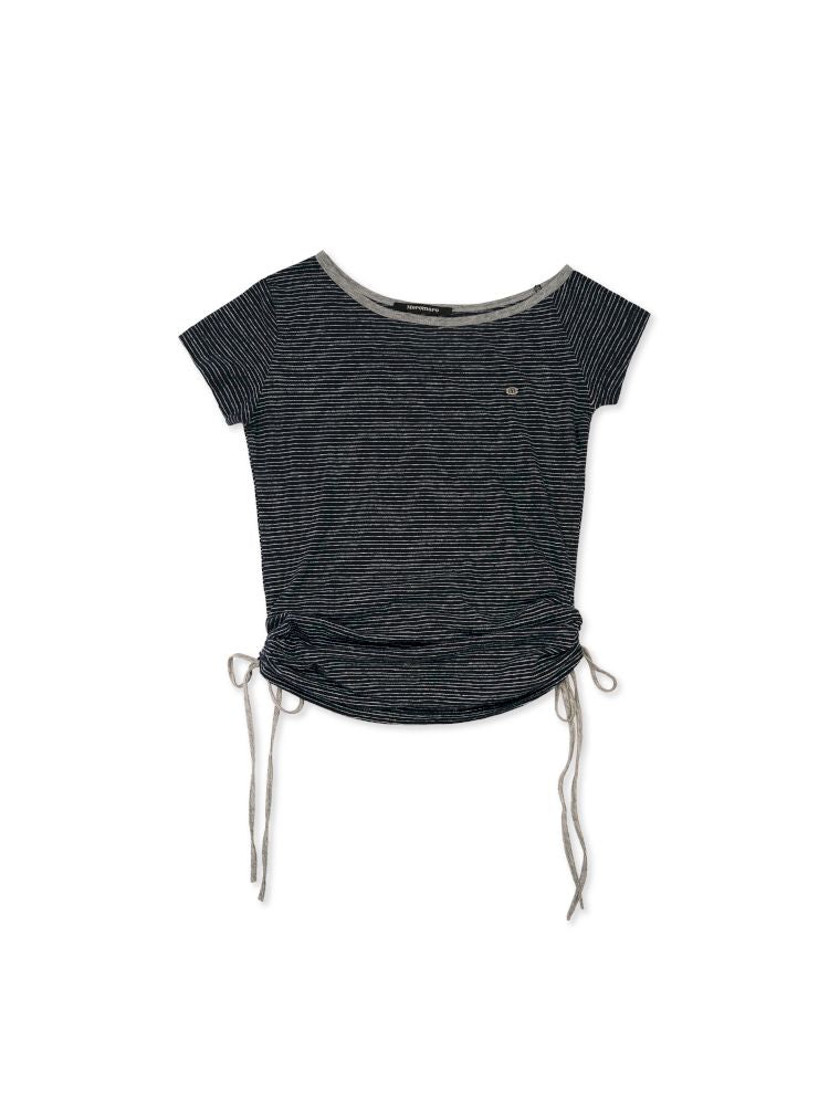 Drawstring Short Sleeve T-Shirt【s0000012496】