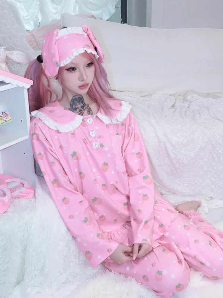 Strawberry Star Pajama Set【s0000013969】